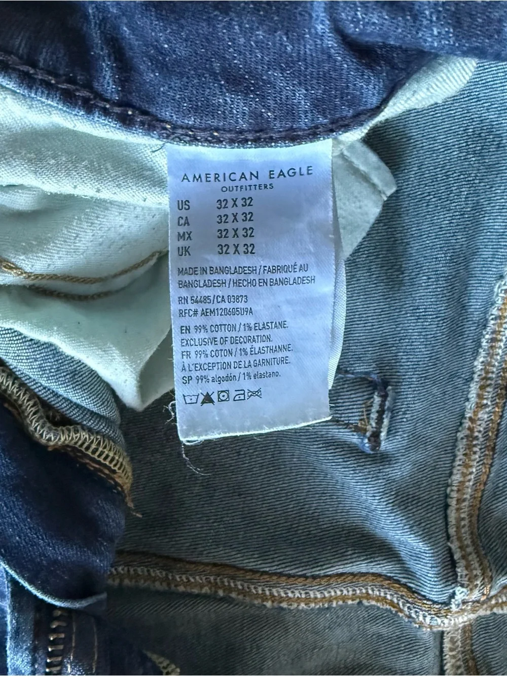 Men’s American Eagle Outfitters Dark Blue Slim Straight Fit